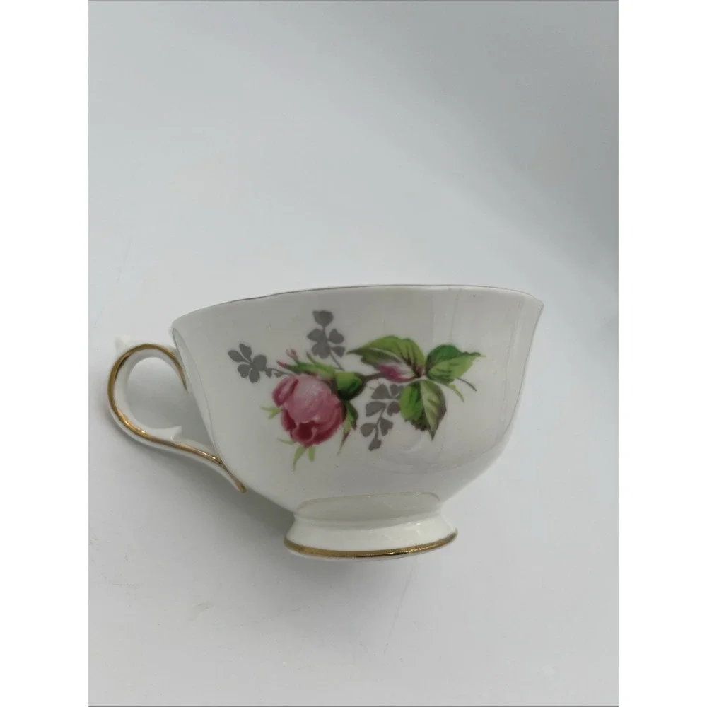 Adderley VTG Fine Bone China Teacup with‎ Rose & Gold Accents